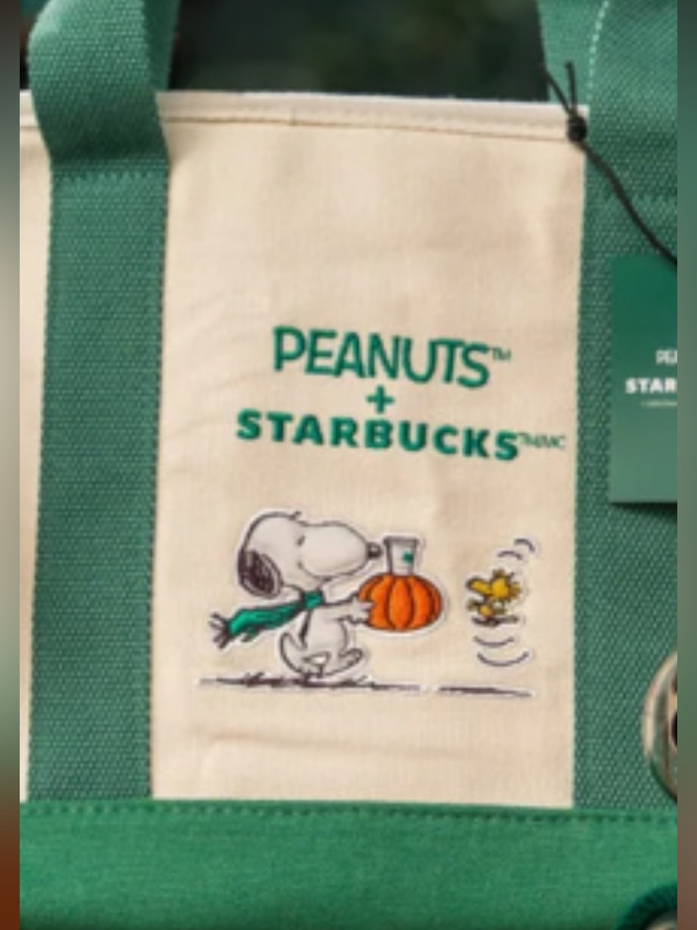 Starbucks x peanuts snoopy mini tote